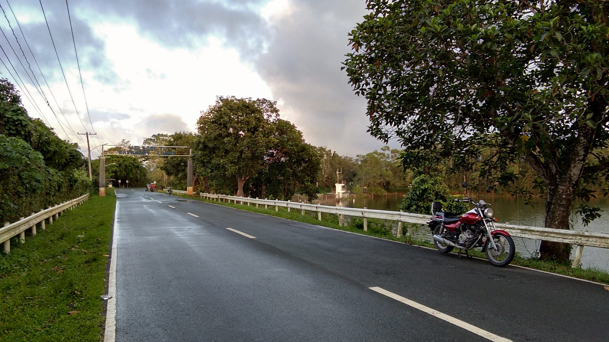 Motorcycle Parked at Lake Caliraya